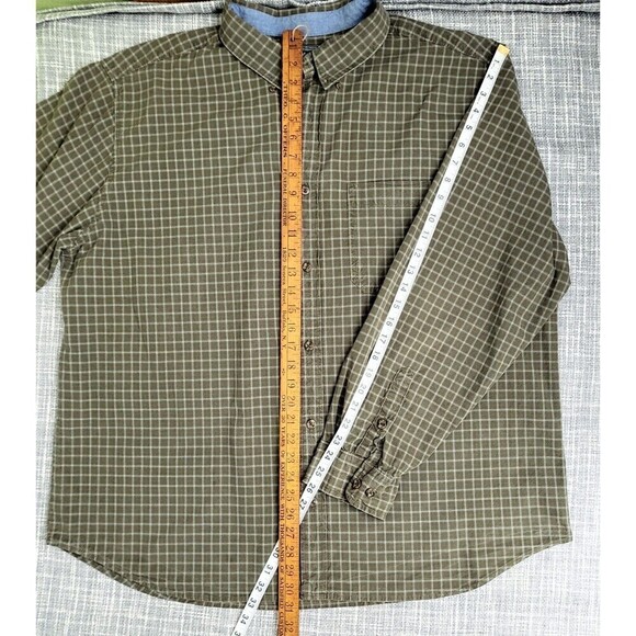 VTG Woolrich Mid-Weight Plaid Shirt Outdoor Loden Green Men's XXL EUC - Picture 9 of 15